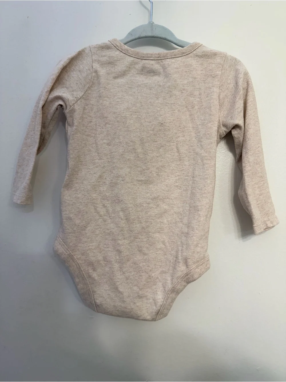 Garanimals Beige Long-Sleeve Deer Appliqué One-Piece